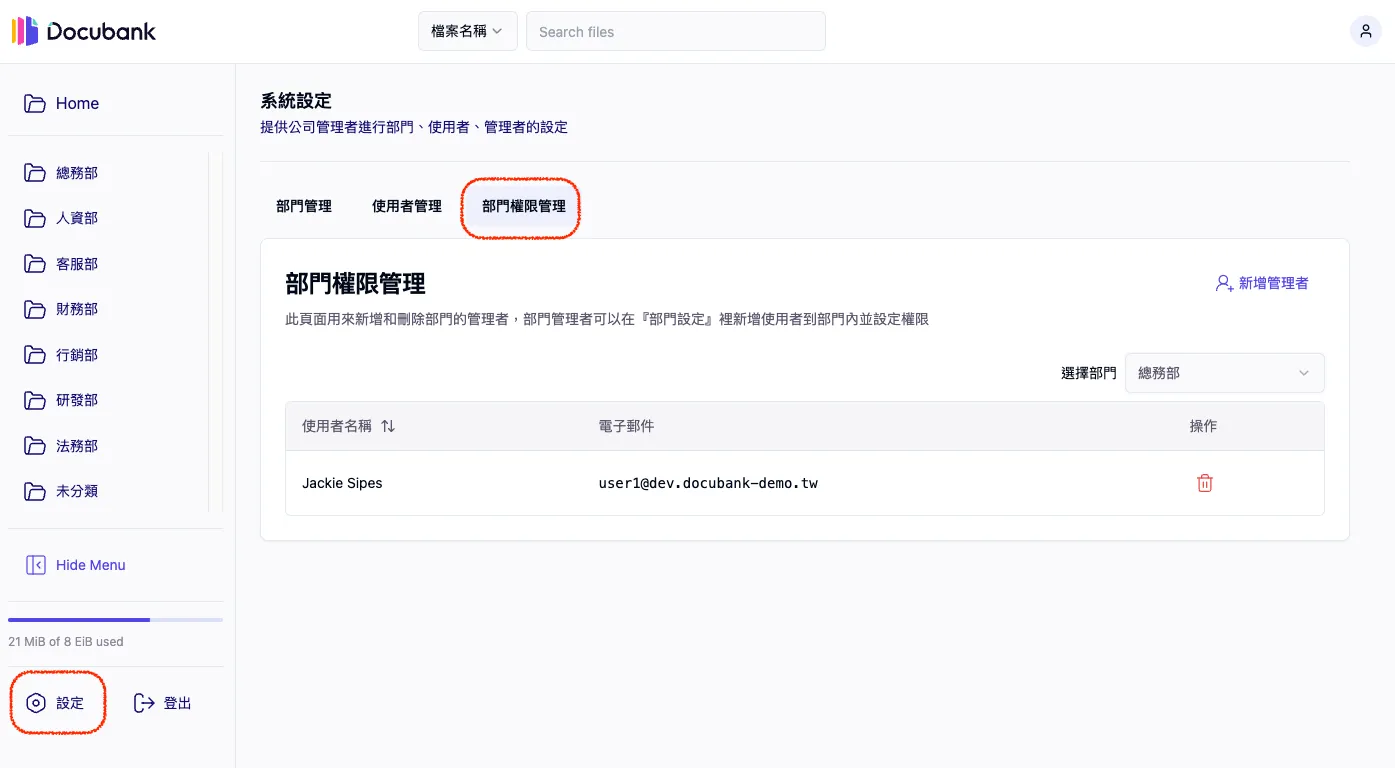 查看部門管理者